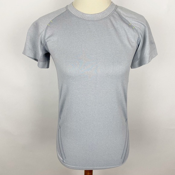 Sportown Tops - Sportown Seamless Raglan Mesh Performance Training Tee Shirt Womens Small Grey